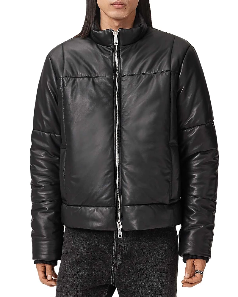 Allsaints Furse Leather Puffer Jacket