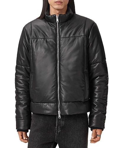 Allsaints Furse Leather Puffer Jacket