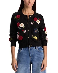 Alice and Olivia Dollie Floral Cardigan Sweater