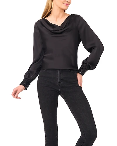 CeCe Long Sleeve Cowlneck Top