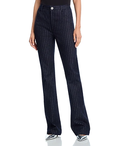Cinq a Sept Shailene Metallic Pinstripe Pants