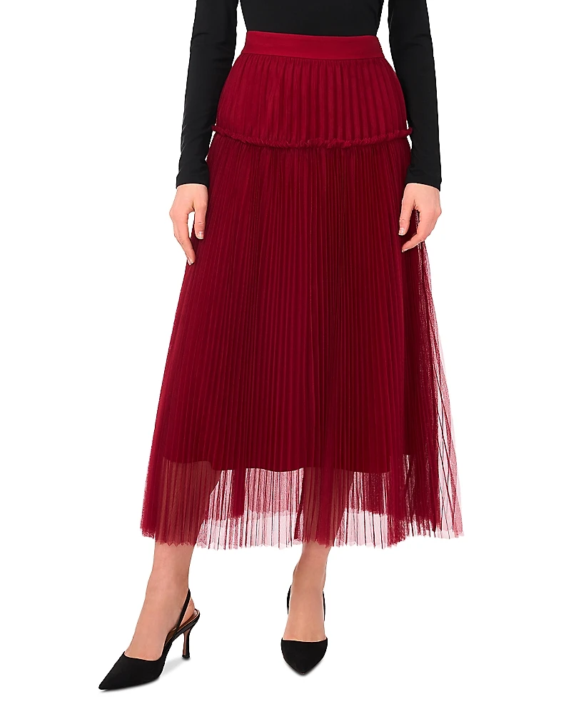 Vince Camuto Pleated Midi Skirt
