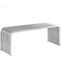 Modway Pipe 47 Stainless Steel Bench