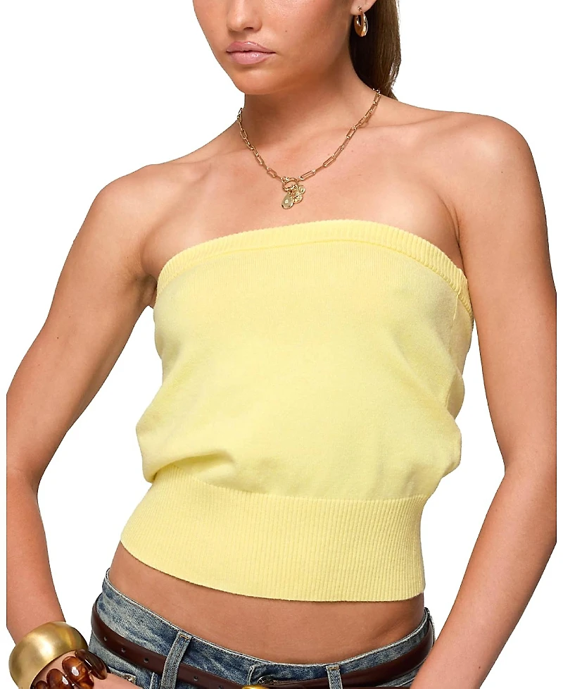 Edikted Philipa Strapless Knit Top