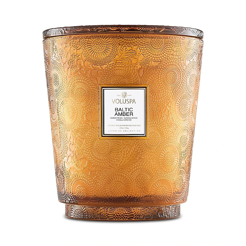 Voluspa Baltic Amber 5 Wick Hearth Candle, 123 oz.