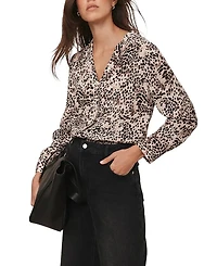 Mint Velvet Women's Animal Print Long Sleeve Shirt