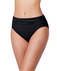 Profile by Gottex Mid Rise Shirred Bikini Bottom