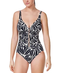 Profile by Gottex Come Back V Neck One Piece Swimsuit