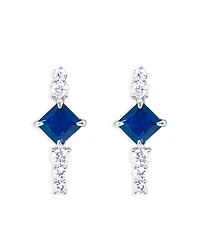 Meira T 14K White Gold Blue Sapphire & Diamond Spike Stud Earrings