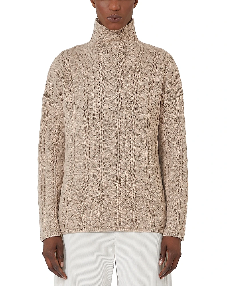 Max Mara Genova Beige Wool Cashmere Sweater