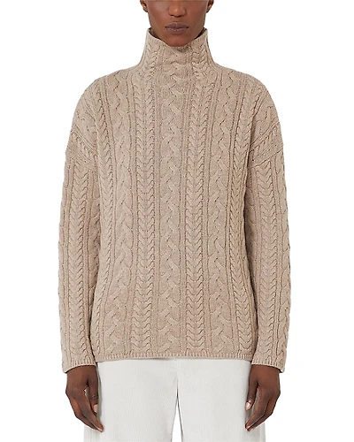 Max Mara Genova Beige Wool Cashmere Sweater