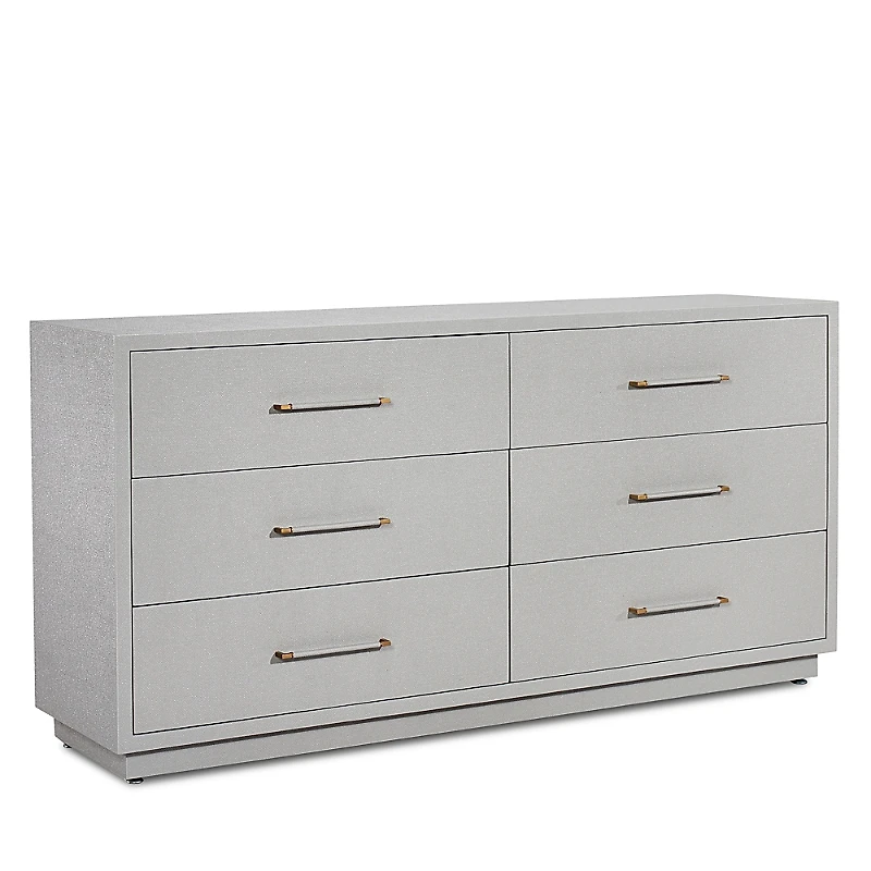 Interlude Home Taylor 6 Drawer Chest - Light Grey
