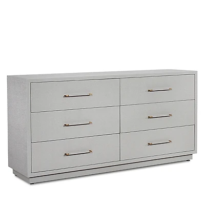 Interlude Home Taylor 6 Drawer Chest - Light Grey