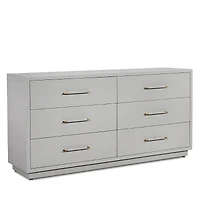 Interlude Home Taylor 6 Drawer Chest - Light Grey
