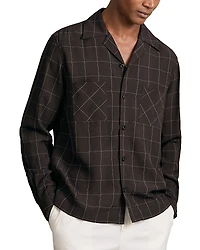 Reiss Simon Printed Button Front Camp Shirt