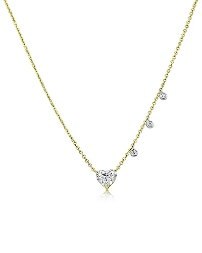Meira T 14K White & Yellow Gold Lab Grown Diamond Heart Pendant Necklace, 16-18