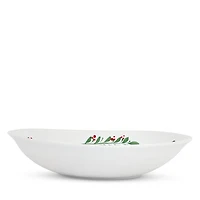 Vietri Aria Holiday Shallow Oval Bowl