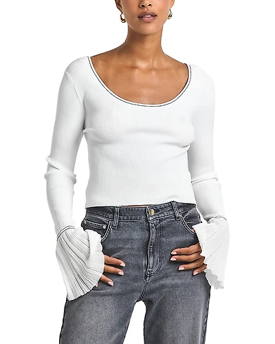 Derek Lam 10 Crosby Calliope Rib Knit Top