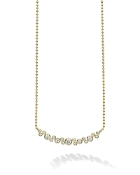 Lagos 18K Yellow Gold Fizz Diamond Bezel Cluster Collar Necklace, 16-18
