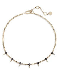 Allsaints Gray Imitation Pearl Spike Statement Necklace, 15-17