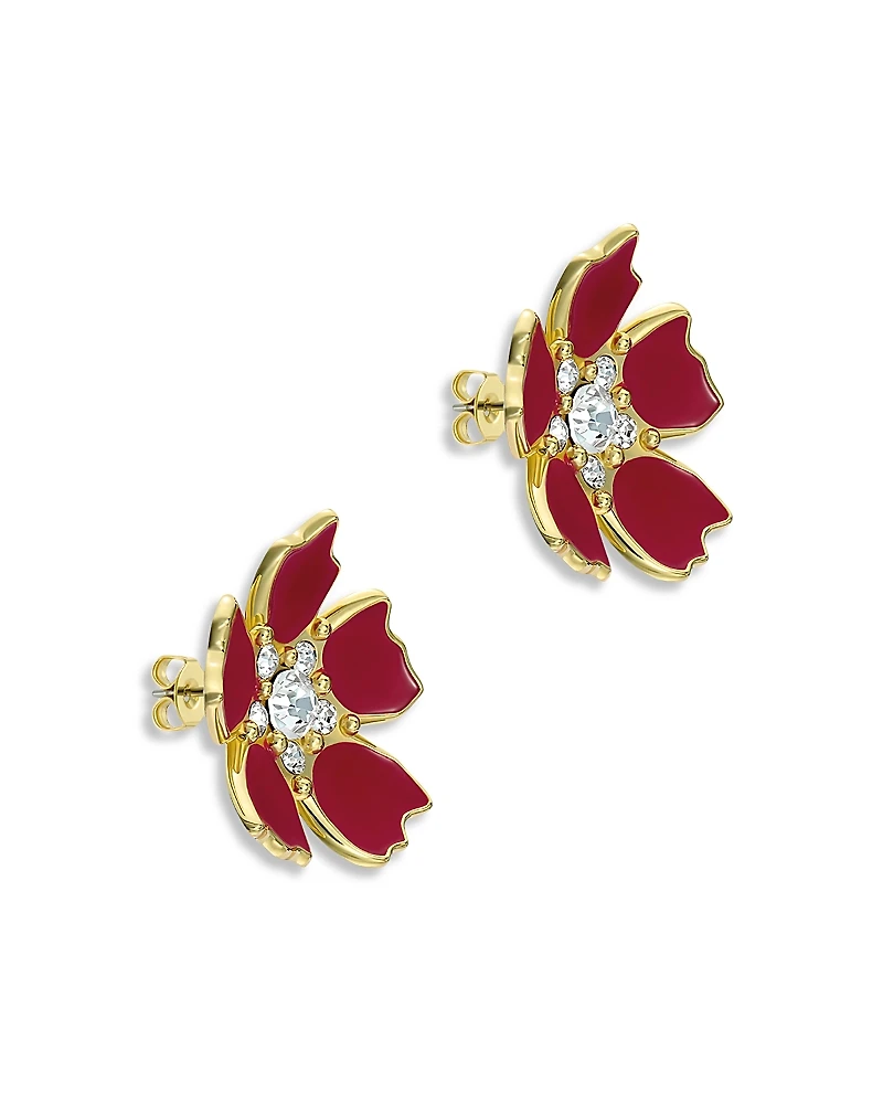 Ted Baker Crystal Flower Statement Stud Earrings