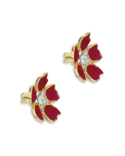 Ted Baker Crystal Flower Statement Stud Earrings