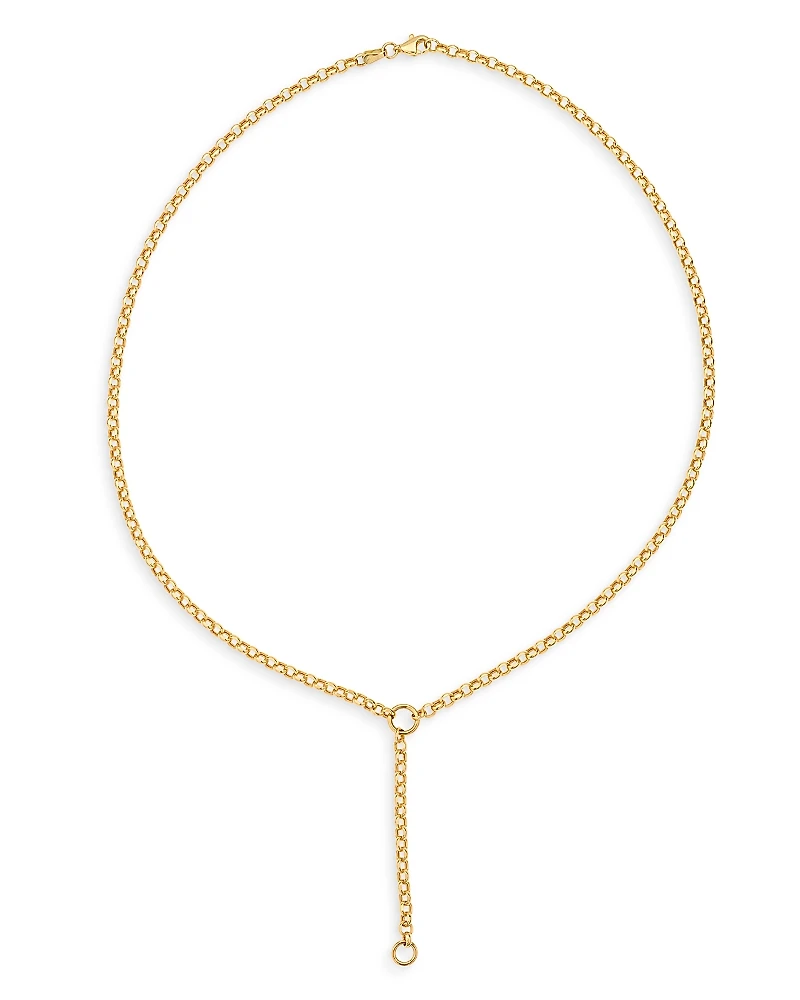 Adina Reyter 14K Yellow Gold Rolo Link Chain Lariat Necklace, 18