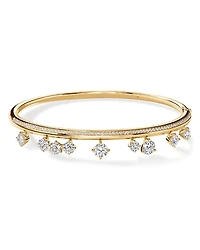 Hearts On Fire 18K Yellow Gold Barre Diamond Dangle Pave Bangle Bracelet