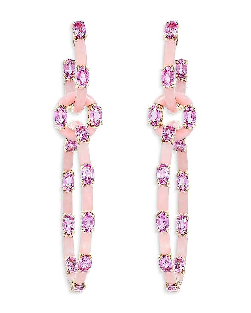 Etho Maria Dolce Pink Opal & Sapphire Earrings