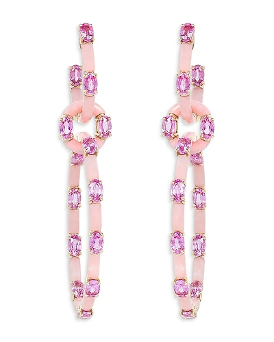 Etho Maria Dolce Pink Opal & Sapphire Earrings