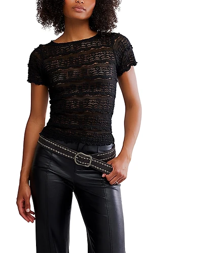 Free People Angelina Lace Tee
