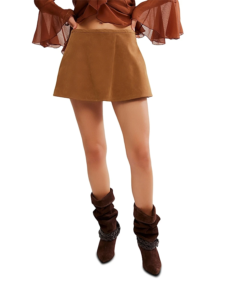 Free People Paradise Found Faux Suede Skirt