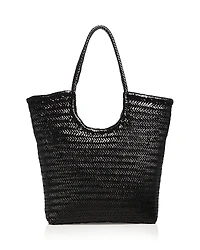 Dragon Diffusion Arched Diagonal Woven Leather Tote