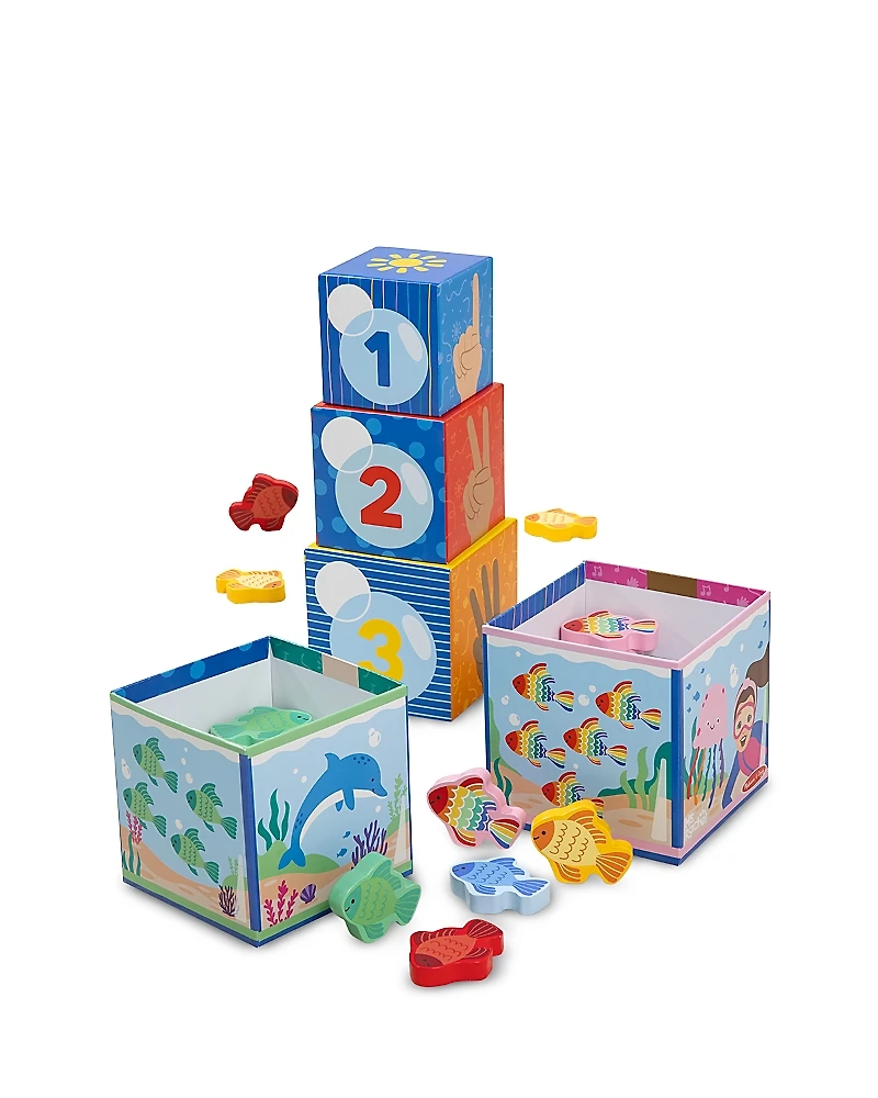 Melissa & Doug Ms. Rachel Sort & Count Nesting Blocks - Ages 2-4