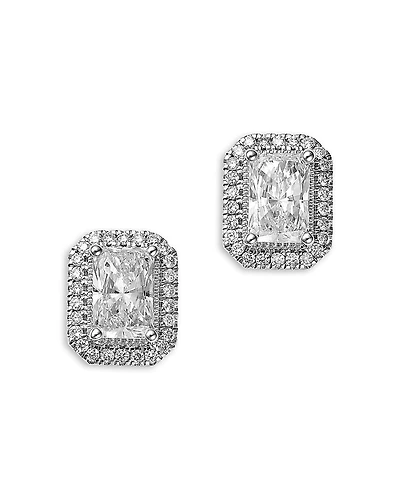 Bloomingdale's Fine Collection Luxe Collection Certified Lab Grown Diamond Radiant Stud Earrings