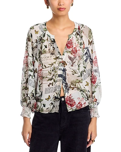 Alice and Olivia Thalia Button Front Blouse