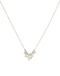 Wwake 14K Yellow Gold Cultured Freshwater Pearl & Diamond Shaker Necklace, 16