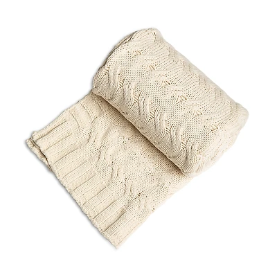 Pink Lemonade Chunky Cable Throw Blanket