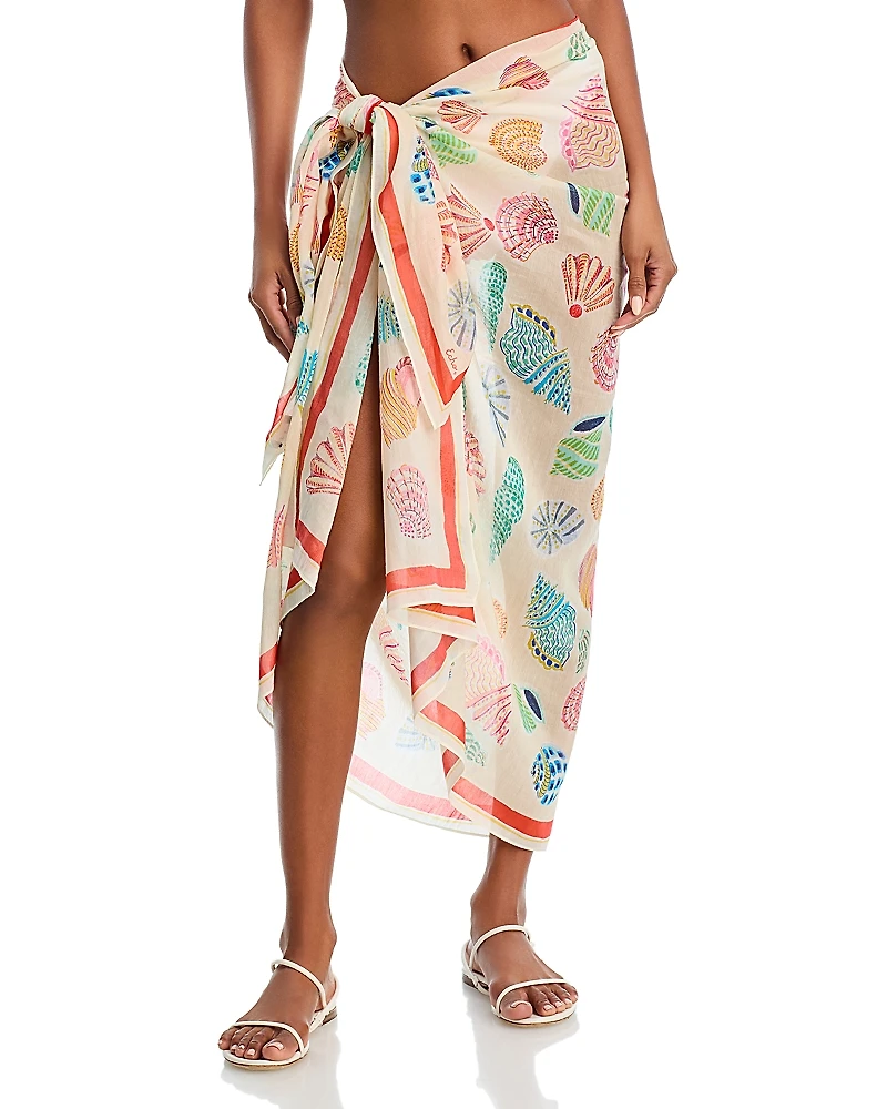 Echo Sea Shells Sarong Swim Cover-Up