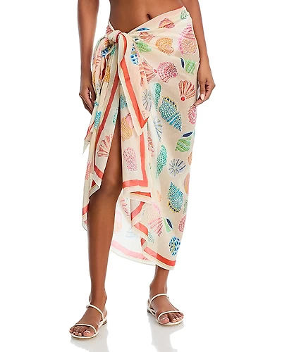 Echo Sea Shells Sarong Swim Cover-Up