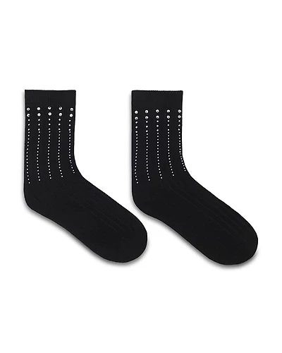 Maje Rhinestone Cotton Socks
