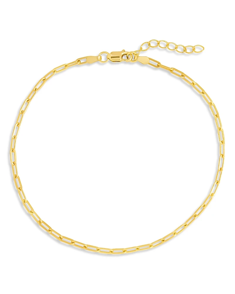 Sterling Forever Dainty Paperclip Chain Bracelet