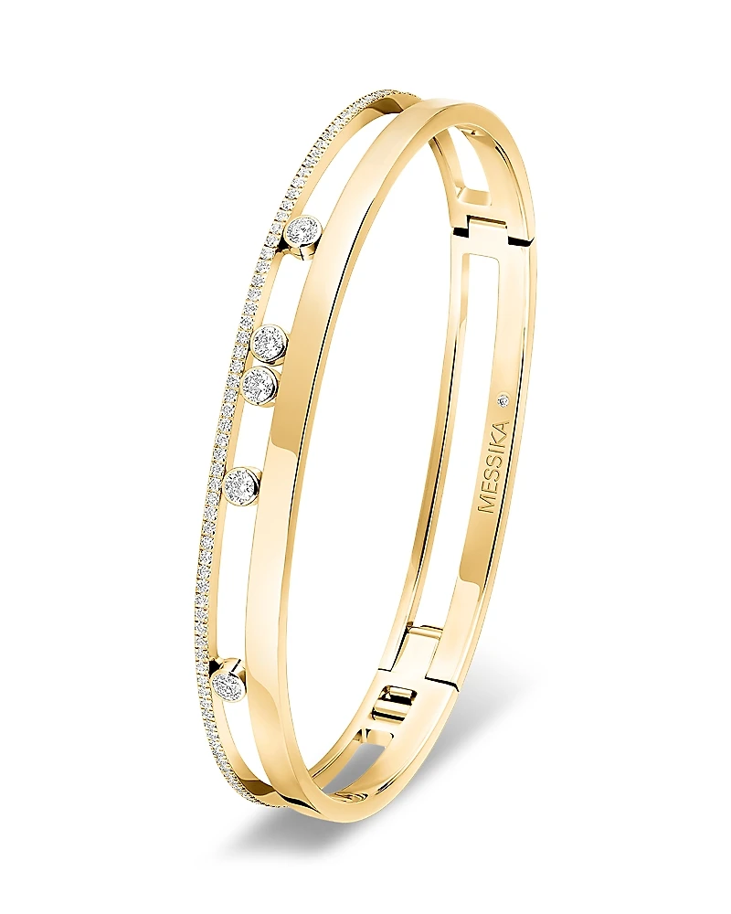 Messika 18K Gold Move Romane Diamond Bangle Bracelet
