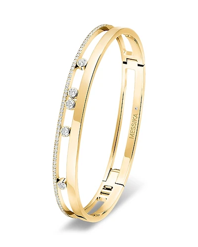 Messika 18K Gold Move Romane Diamond Bangle Bracelet