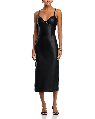 Fore Faux Leather Strap Dress
