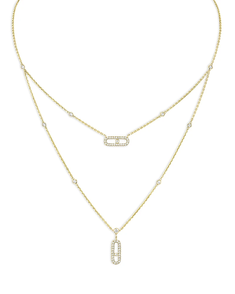 Messika Move Uno 2 Rows Diamond Pave Necklace