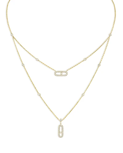 Messika Move Uno 2 Rows Diamond Pave Necklace