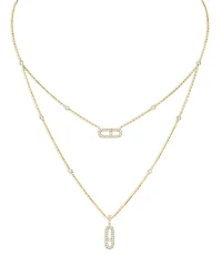 Messika Move Uno 2 Rows Diamond Pave Necklace