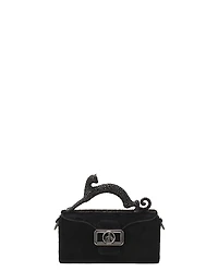 Lanvin Pencil Cat Nano Leather Bag With Pony Effect And Rhinestones