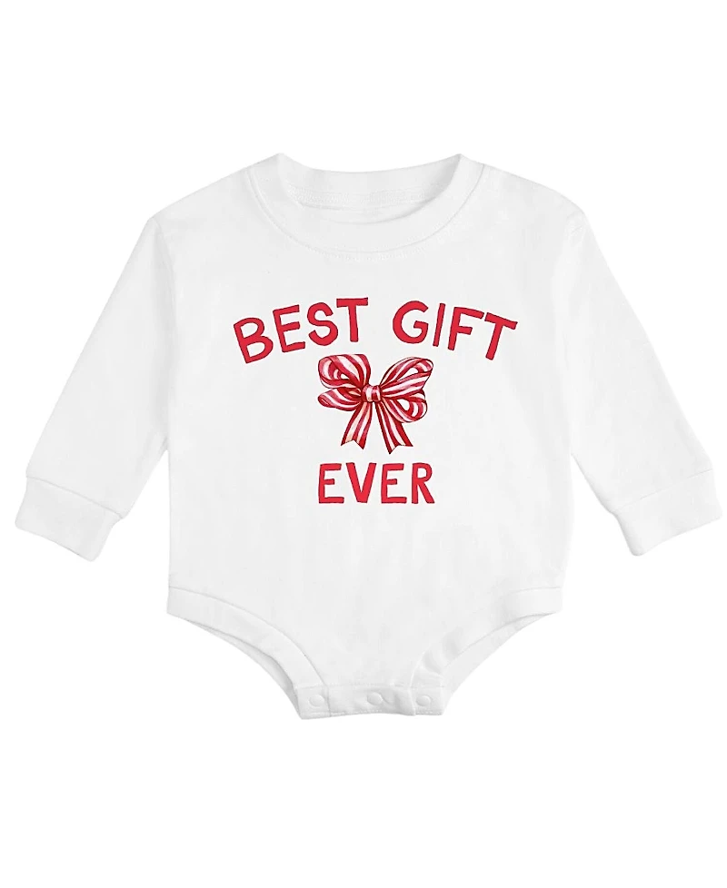 Sweet Wink Girls' Best Gift Ever Christmas Long Sleeve Romper - Baby
